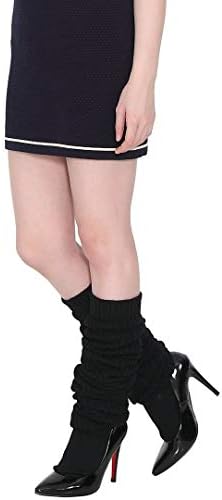 Stageya Meias soltas Meias de menina de estudante japonesa Ministras mais quentes da perna preta Bubble algodão 15,7-70,9 polegadas