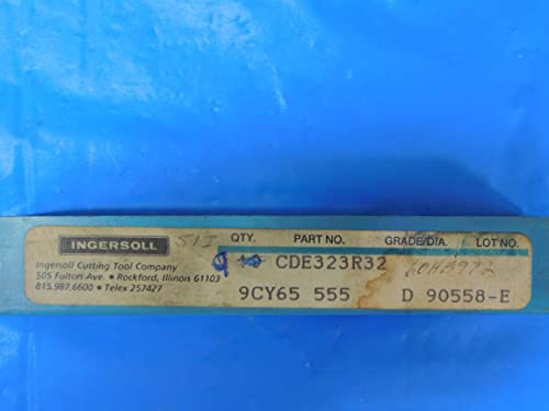 9pcs New Ingersoll CDE 323R32 301 A Inserções de carboneto com revestimento de estanho 9cy65 555 - MB8558AG2