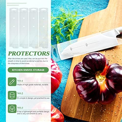 Bestonzon 4pcs Faca Tip Protecting Mangas, guardas profissionais de cortadores para a aço inoxidável Chef Kitchen Tip Sleeves