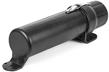 Moto4U Motocicleta Off-road Tubo de ferramenta universal de armazenamento de armazenamento de armazenamento de armazenamento de armazenamento de ferramentas de reparo de ferramentas de reparo de documentador de documentos preto com anel de trava anti-roubo pequeno 80mm