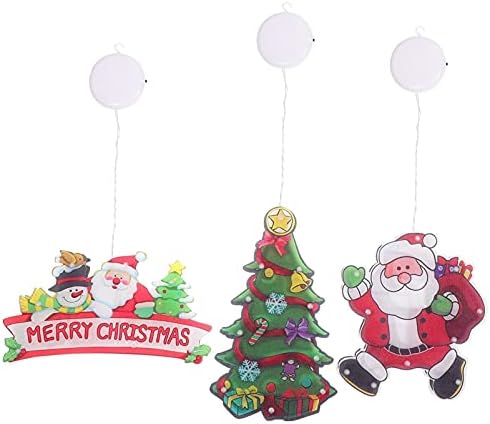 Decoração de Happyyami LED 3pcs de Natal Ornamentos pendurados para pendurar