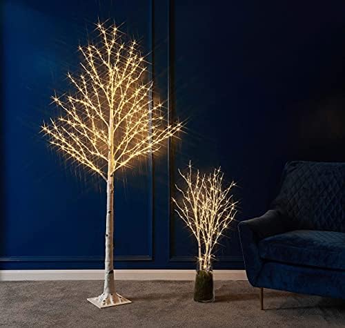 Litbloom Lighted White Twig Filmes com timer e dimmer 2 sets galho de árvore com luzes brancas quentes para decoração