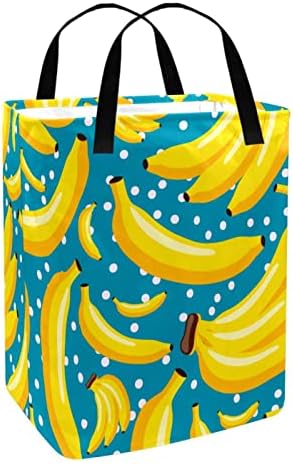 Banana Pattern Pattern Print Print Collapsible Laundry Horse, 60l de lavanderia à prova d'água de lavagem de roupas de roupas de