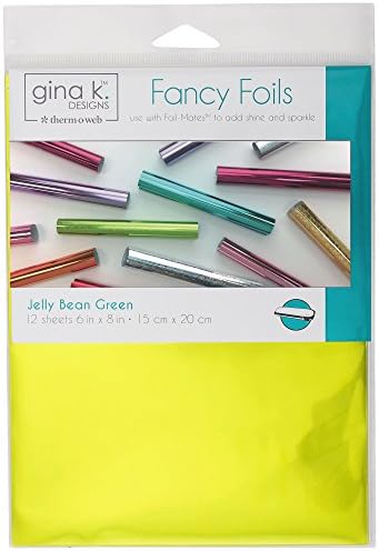 Gina K. Designs para folhas de Therm O Web Fancys, 6 x 8, Jelly Bean Green 12 contagem