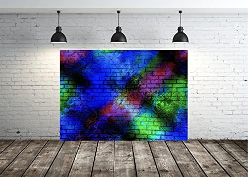 Yytdy 7x5ft Multicolor Brick Parede Casografia de pano de fundo de pano de fundo fino de vinil fino de festas de festas