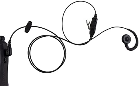 Dlecnfun Single Wire Walkie Talkie fone de ouvido com PTT e microfone para 2 pinos 2,5 mm+3,5 mm Motorola de duas vias Radio