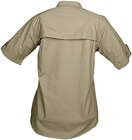 Tag Safari Clay Bird camisa para mulheres de manga curta com bloco de tiro, bolso coberto