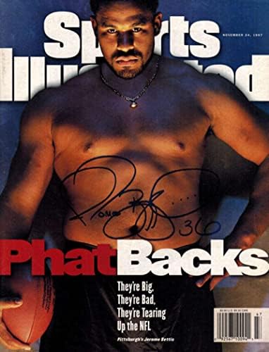 Jerome Bettis assinou o Pittsburgh Steelers Sports Illustrated 11/97 No Label 15445 - Revistas NFL autografadas