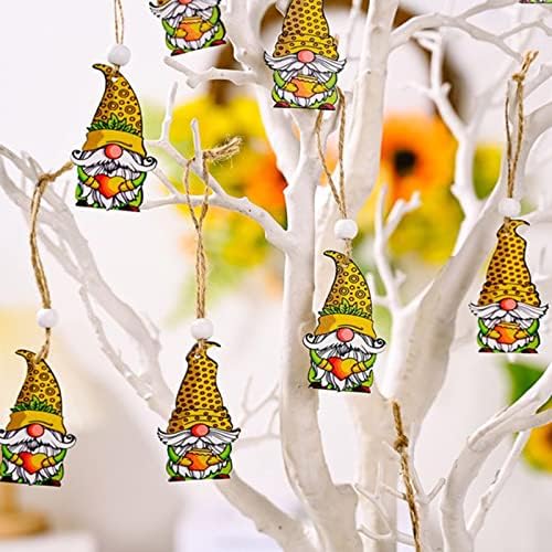 Decorações de Páscoa Top Hotya Festival de madeira Gnome Gnome pendurado Pingente 12pcs/Charme de caixa para casa de decoração