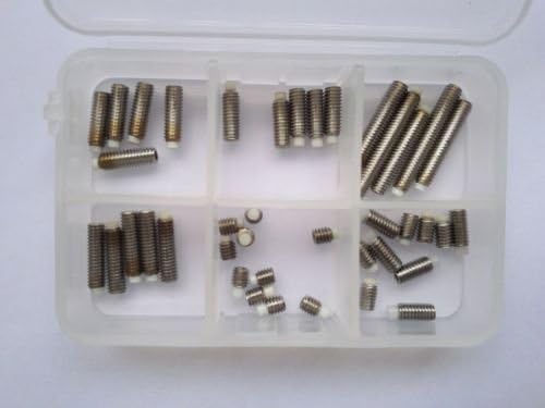 40pcs M4 Nylon Hex Hex Socket Grub para parafuso de aço inoxidável.