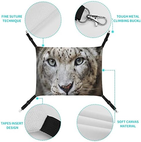 Rede de leopardo de neve, cama de suspensão ajustável confortável para animais pequenos cães gatos hamster