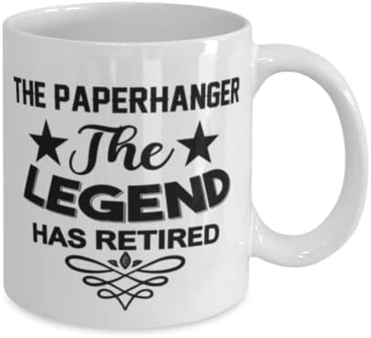Caneca de Paperhanger, The Legend se aposentou, idéias de presentes exclusivas de novidade para papelhanger, copo de chá de caneca