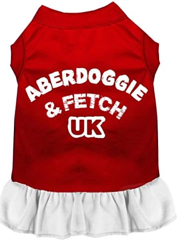 Mirage Pet Products 58-02 xxlrdwt White Aberdoggie UK SLIET Dress Red com, xx-largo