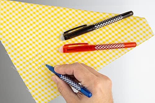 As canetas apagáveis ​​do calor do urso acolchoadas - 5 canetas apagáveis ​​de atrito e calor para marcação de tecido, costura, acolchoado e criação com 5 preliminares de canetas apagáveis ​​incluídas incluídas