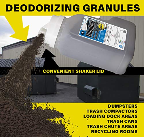 Nilodew dumpster desodorizando os grânulos por Nilodor - 8 lb. Shaker Jug