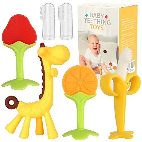 Fu loja de brinquedos de dentição para bebês para freezer recém -nascido seguro BPA Free Infant e criança silicone Banana escova