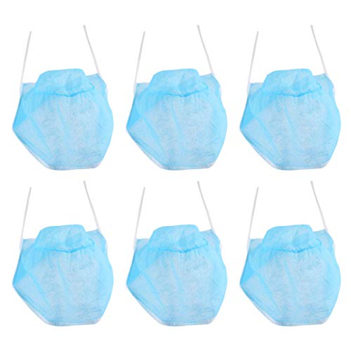 ABOOFAN 150 PCS Fabric Blue Beauty Working Working Nonablow Catering descartável Trabalho respirável Lace-up
