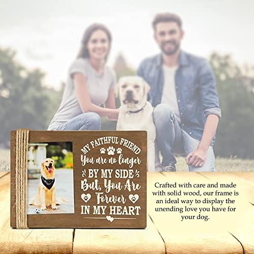 Pet Memorial Picture Frame - Dog Picture Frames for Dogs que passaram, Petture Picture Memorial Dog, Memorial Dog Memorial, Presentes do Memorial de Dog, Presentes Sinfatia de Dog - 5 X7 Frame, Holds 3 X4 Photo