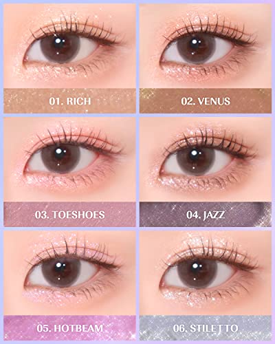 AMTS Webtoon True Beauty Makeup Liquid Glitter Eyeshadow, Glitter vegano coreano, Shimmer Eyeshadow Highlighter, Kbeauty, Kdrama #04 Jazz