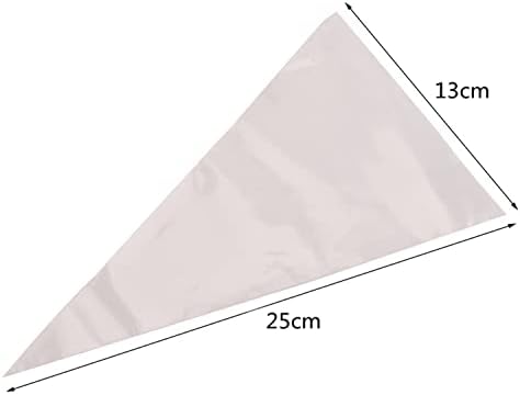 Dzrige 100 peças sacos de cone transparentes, sacolas de triângulo transparente, sacos de cone de cone com laços de torção