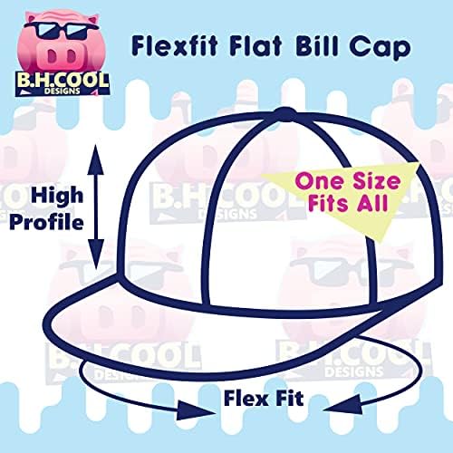 Vagitarian - Flexfit 6210 Chapéu de Bill Flat estruturado | Boné de beisebol bordado para homens e mulheres