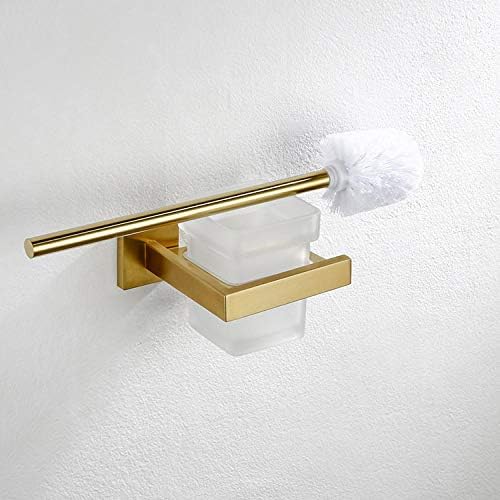 Escova de vaso sanitário de aço inoxidável Heimp Conjunto de pincel de vaso sanitário dourado simples rack de vaso