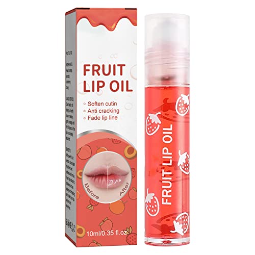 Brilho labial para meninas adolescentes rolos de óleo de lábios naturais sobre o brilho labial hidratante Bals de lábios com extrato