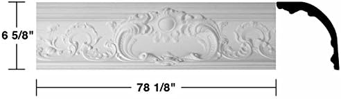 Suprimento de renovador cornija uretano branco silartha design de 8 peças, totalizando 625 de comprimento