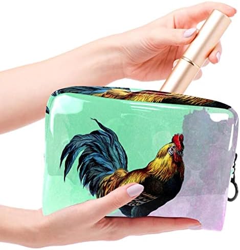 Tbouobt Bolsa Cosmética para Mulheres, Bolsas de Maquiagem Bolsa de Viagem Espaçosa Bolsa Viagem, Pintura Animal Arte Galo