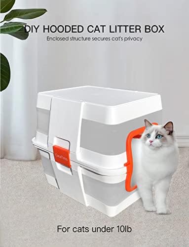 Caixa de areia de gatinho dobrável de 2 embalagem, Casatimo dobrável Caixa de areia de gatinha aberta para gatos de tamanho médio,