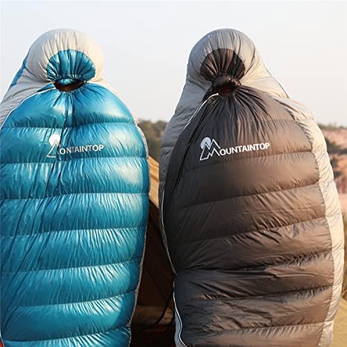 Saco de dormir para baixo para baixo, 15 graus F 650 Power Backpacking Saco de dormir - Ultralight Compact portátil Campo de camping saco de dormir com saco de compressão para adultos, adolescente