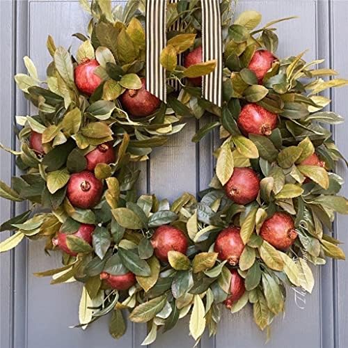 Zhyh Fall Wreath Ação Ação de Graças Porta da frente Pomã Grusificações Artificiais Rússicas Varanda Interior pendurado Wreath Wreath Home Decor