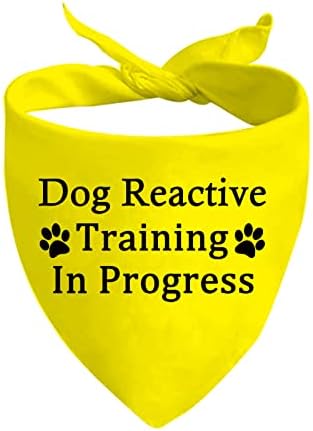 JXGZSO 1 peça Treinamento reativo de cães em andamento/cão reativo de cachorro bandana reativa cachorro presente