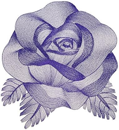 A natureza tecida em fios, Amazing Rose [elegante rosa de gravação] [personalizada e exclusiva] Ferro bordado On/Sew Patch [7.8.