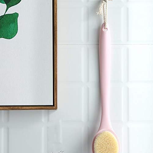 Escova corporal de doitool pincel de banho corporal com alça de chuveiro traseiro esfoliador de pele escova escova de pele seca