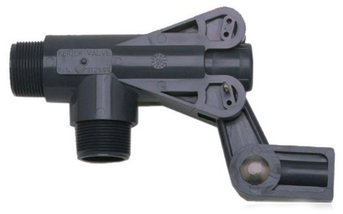 Válvula Kerick PS125SS Válvula de flutuação de PVC, montagem padrão, 124 gpm a 50 psi, 1-1/4 NPT macho