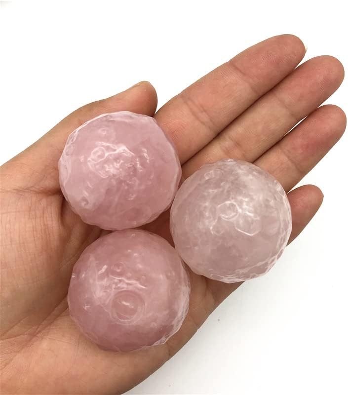 ErtiUjg husong306 1pc Cristal claro de cristal rosa de cristal rosa de cristal rosa esferas de bola de bola de bola de quartzo ornamentos de pedra gem dos minerais