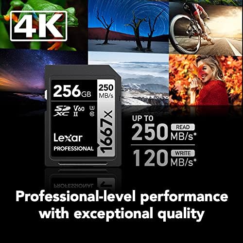 LEXAR PROFISSIONAL 1667X 256GB SDXC UHS-II CARTÃO DE MEMAIS DE