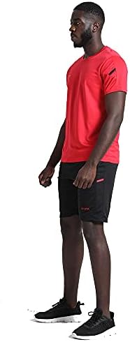 Buyjya Men's Workout Roupas Athletic Shorts Conjunto de 3 pacote de 3 pacote para treinar para futebol de basquete Ginásio de corrida