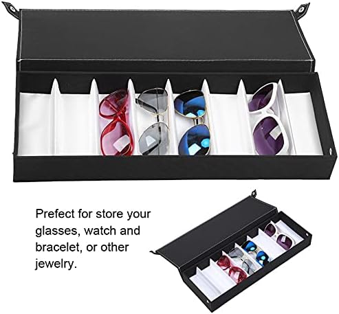 NNJHG AC207 8 GRIDS Organizador de óculos à prova de poeira Caixa de caixa portátil Caixa de caixa de armazenamento Caixa de jóias