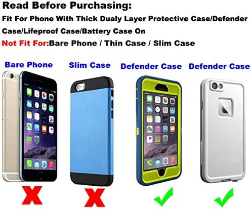 Yuzihan Holster para iPhone 14 Pro Max, 13 Pro Max, 12 Pro Max, 11 Pro Max, XS Max iPhone 8 Plus 7 Plus 6s Plus Cinto do coldre de cinto com capa de armadura híbrida espessa de defensor