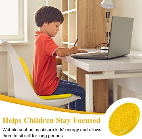 10 PCs Wobble Cushion for Sensory Kids Wiggle Seat promove o aprendizado ativo melhora a produtividade do aluno Balanço Balanço Wobble O assento com bomba de ar para crianças sensoriais