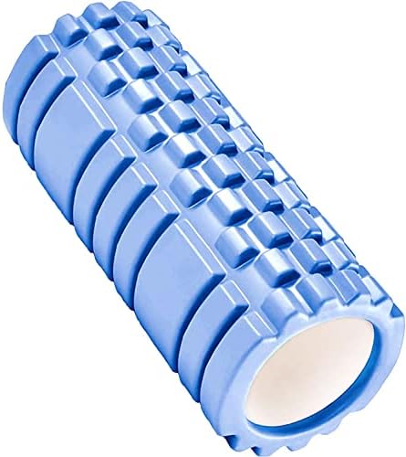 Rolo de espuma azul de 13 - para exercício de massagem automática, dor nas costas, pernas, ioga, aliviar os músculos, fisioterapia, alongamento do corpo, tecido profundo - densidade média