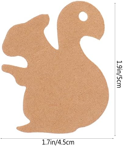 IPLUSMILE KRAFT PAPEL tag Kraft Paper Tags de presente pendurado etiqueta Little Squirrel Tag para DIY Pacote de