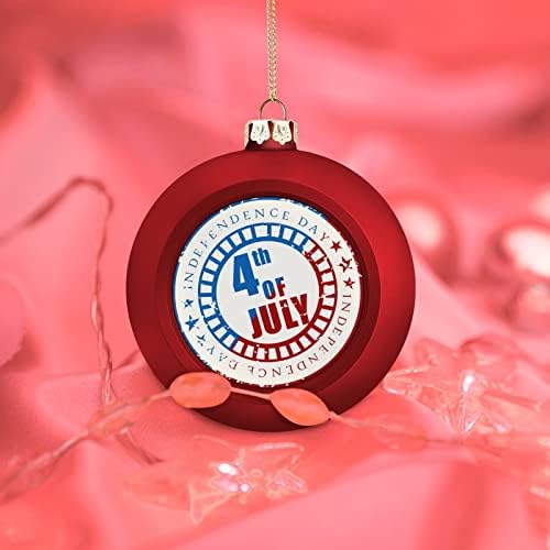 4 de julho Independence Day 1/2/4pcs Bolas de Natal Ornamentos para Decorações suspensas à prova de árvores de Natal para festa