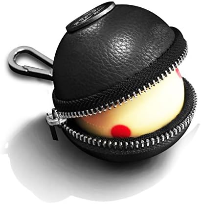 Ballsak Pro - Prata/preto - Caixa de bola de clipe -on, saco de bola de sugestão para prender bolas de sugestão, bolas de piscina, bolas de bilhar, treinamento de bolas na sua bolsa de stick de sugestão design de cinta extra forte! **