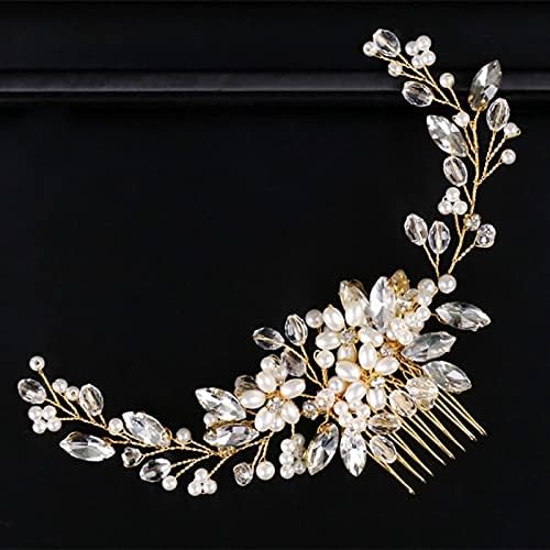 Heeqing ae115 pente de cabelo pente de pente de cabeceira pérola de pérolas de casamento artesanal de jóias de luxo elegantes
