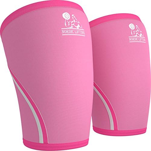 Mangas de joelho nórdicas de elevação grande pacote rosa com kettlebells 26 lb