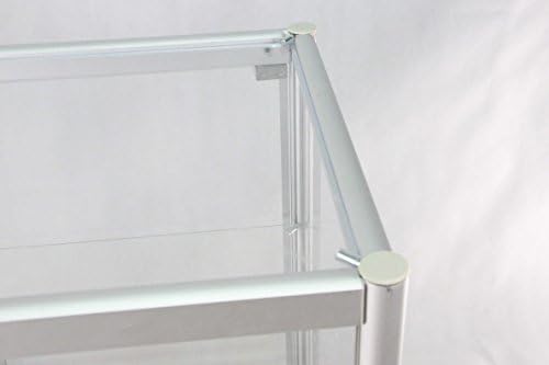 Exibição de vidro de alumínio FixtLetersIsPlays, porta de balanço com fechaduras 102729