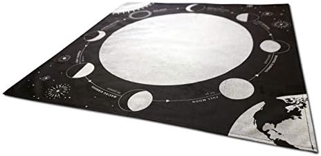 Pano de tarô de altar de fases da lua, grande 24 polegadas x 24 polegadas